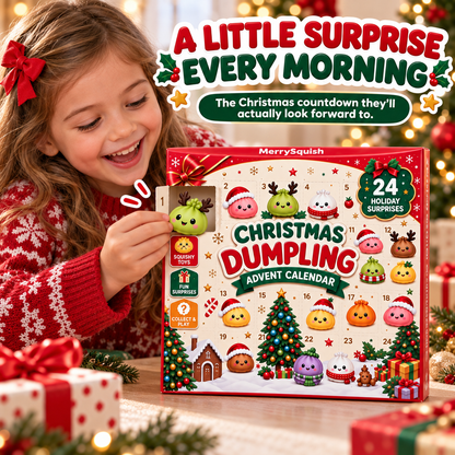 Adventskalender mit Mochi-Quetschern für Kinder — 24 Anti-Stress-Knödel