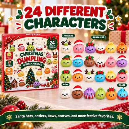 Adventskalender mit Mochi-Quetschern für Kinder — 24 Anti-Stress-Knödel