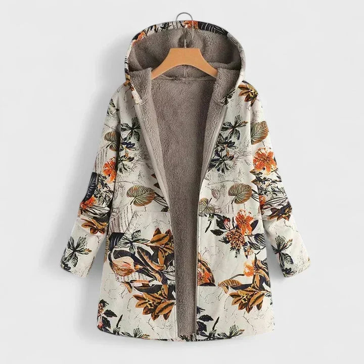 Warme Gesteppte Parka mit Blumenmuster