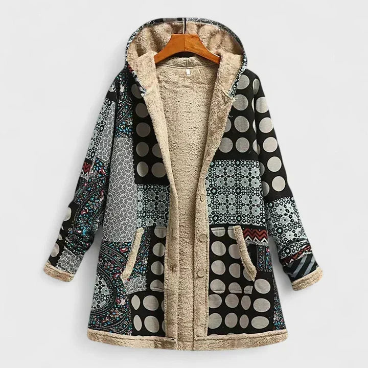 Warme Gesteppte Parka mit Blumenmuster