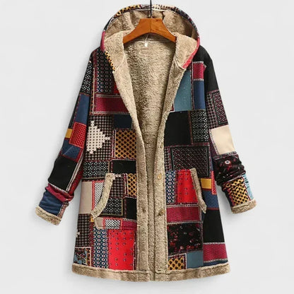 Warme Gesteppte Parka mit Blumenmuster