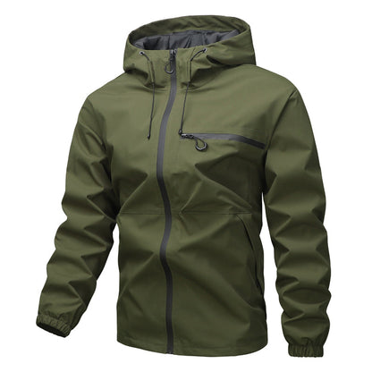 Wasserdichte Techwear-Jacke mit Kapuze