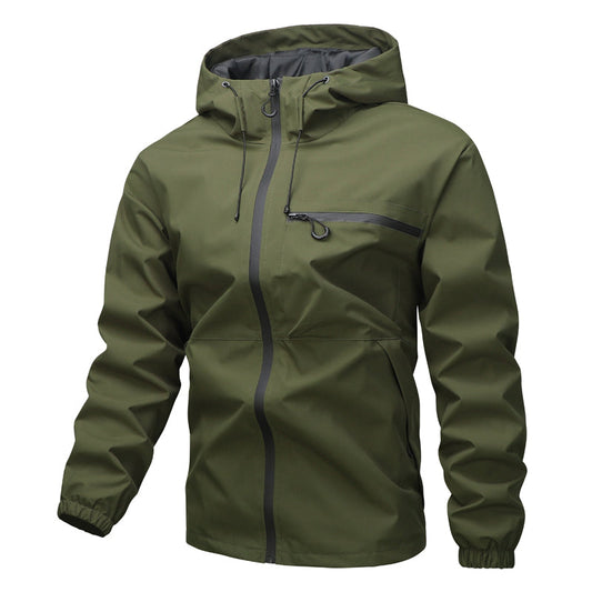 Wasserdichte Techwear-Jacke mit Kapuze