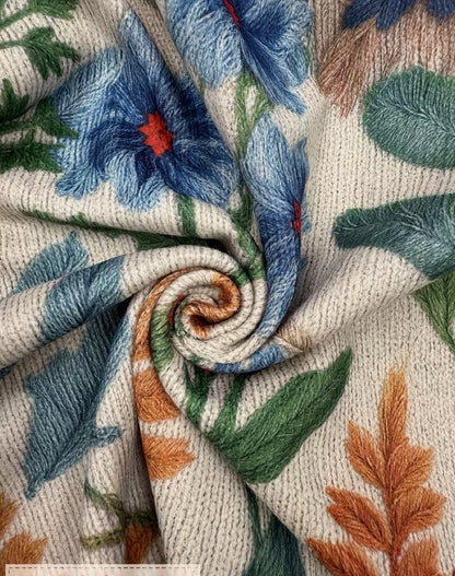 Reißverschluss-Strickjacke mit Botanischem Garten
